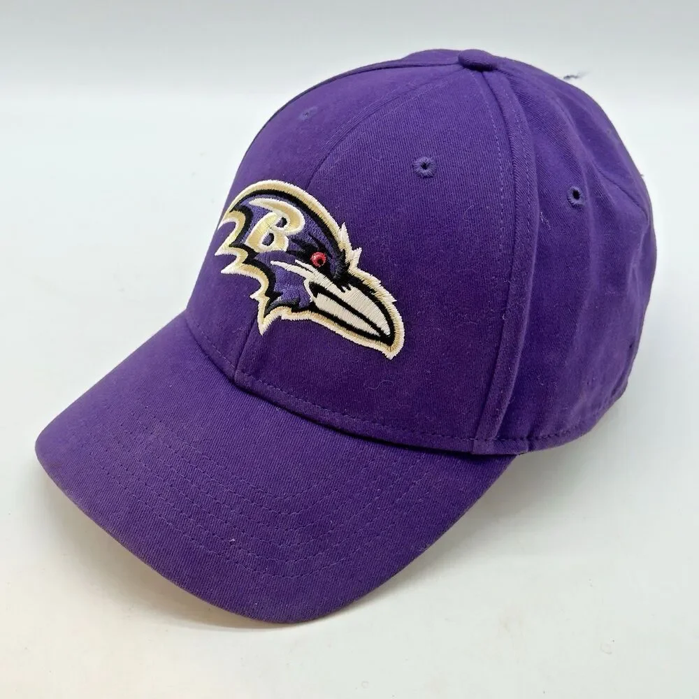 Baltimore Ravens NFL Baseball Cap Team Apparel Embroidered Logo Purple Strapback